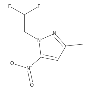 1-(2,2-difluoroethyl)-3-methyl-5-nitro-1H-pyrazole结构式