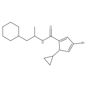 4-Bromo-1-cyclopropyl-N-[1-methyl-2-(1-piperidinyl)ethyl]-1H-pyrrole-2-carboxamide结构式