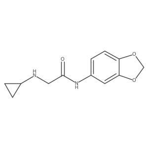 N-(Benzo[d][1,3]dioxol-5-yl)-2-(cyclopropylamino)acetamide Structure