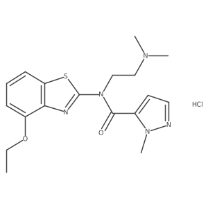 N-(2-(dimethylamino)ethyl)-N-(4-ethoxybenzo[d]thiazol-2-yl)-1-methyl-1H-pyrazole-5-carboxamide hydrochloride结构式