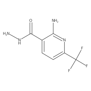 2-Amino-6-(trifluoromethyl)nicotinohydrazide结构式
