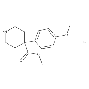Methyl 4-(4-methoxyphenyl)piperidine-4-carboxylate hydrochloride结构式