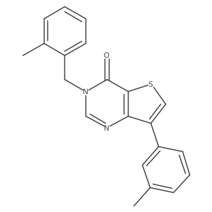 3-(2-methylbenzyl)-7-(3-methylphenyl)thieno[3,2-d]pyrimidin-4(3H)-one结构式