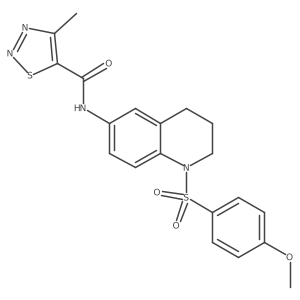 N-(1-((4-methoxyphenyl)sulfonyl)-1,2,3,4-tetrahydroquinolin-6-yl)-4-methyl-1,2,3-thiadiazole-5-carboxamide Structure