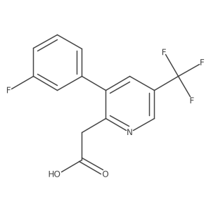 2-(3-(3-Fluorophenyl)-5-(trifluoromethyl)pyridin-2-yl)acetic acid结构式