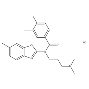 N-(3-(dimethylamino)propyl)-3,4-dimethyl-N-(6-methylbenzo[d]thiazol-2-yl)benzamide hydrochloride Structure