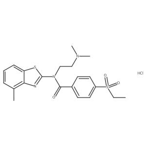 N-(2-(dimethylamino)ethyl)-4-(ethylsulfonyl)-N-(4-methylbenzo[d]thiazol-2-yl)benzamide hydrochloride结构式