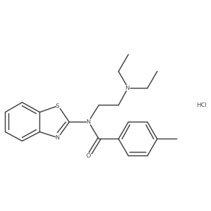 N-(benzo[d]thiazol-2-yl)-N-(2-(diethylamino)ethyl)-4-methylbenzamide hydrochloride结构式