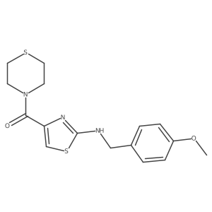 N-(4-methoxybenzyl)-4-(4-thiomorpholinylcarbonyl)-1,3-thiazol-2-amine Structure