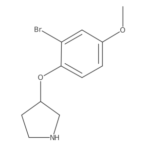 3-(2-Bromo-4-methoxyphenoxy)pyrrolidine结构式