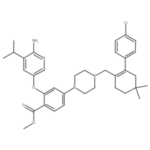 Methyl 2-(6-amino-5-propan-2-ylpyridin-3-yl)oxy-4-[4-[[2-(4-chlorophenyl)-4,4-dimethylcyclohexen-1-yl]methyl]piperazin-1-yl]benzoate Structure