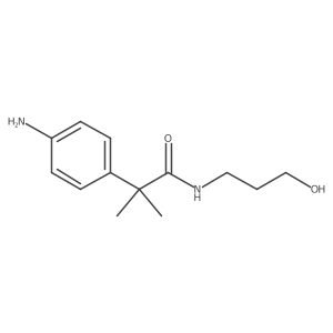 2-(4-aminophenyl)-N-(3-hydroxypropyl)-2-methylpropanamide结构式