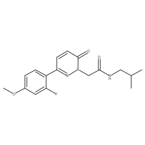 2-[3-(2-fluoro-4-methoxyphenyl)-6-oxo-1(6H)-pyridazinyl]-N~1~-isobutylacetamide结构式