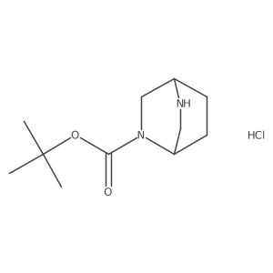 (1R,4R)-tert-Butyl 2,5-diazabicyclo[2.2.2]octane-2-carboxylate hydrochloride结构式