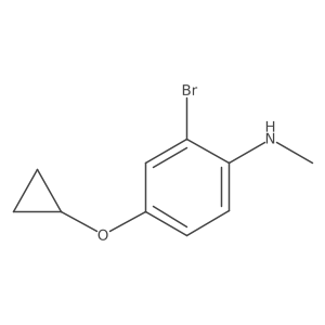 2-Bromo-4-cyclopropoxy-N-methylaniline结构式