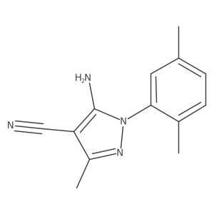 5-amino-1-(2,5-dimethylphenyl)-3-methyl-pyrazole-4-carbonitrile结构式