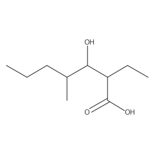 2-Ethyl-3-hydroxy-4-methylheptanoic acid Structure