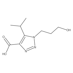 1-(3-hydroxypropyl)-5-(propan-2-yl)-1H-1,2,3-triazole-4-carboxylic acid Structure