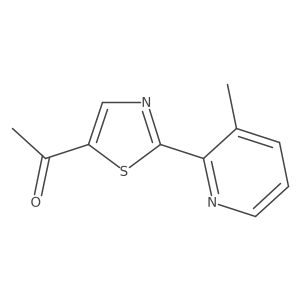 1-[2-(3-Methylpyridin-2-yl)-1,3-thiazol-5-yl]ethan-1-one结构式