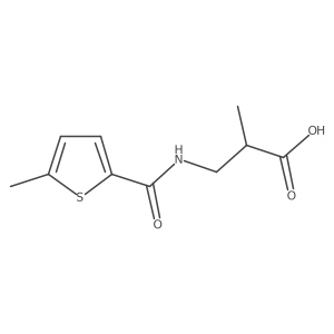 2-Methyl-3-(5-methylthiophene-2-carboxamido)propanoic acid Structure