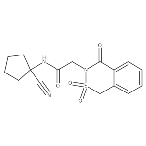 N-(1-cyanocyclopentyl)-2-(2,2,4-trioxo-3,4-dihydro-1H-2lambda6,3-benzothiazin-3-yl)acetamide结构式