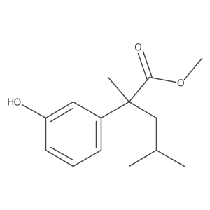 Methyl 2-(3-hydroxyphenyl)-2,4-dimethylpentanoate结构式