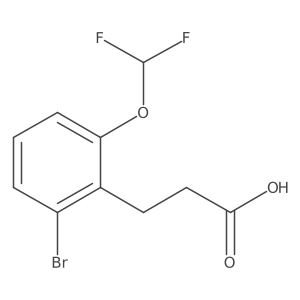 Benzenepropanoic acid, 2-bromo-6-(difluoromethoxy)- Structure