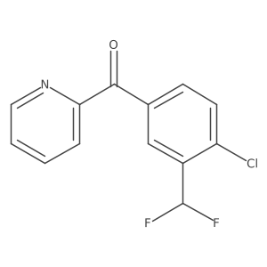 2-(4-Chloro-3-(difluoromethyl)benzoyl)pyridine结构式
