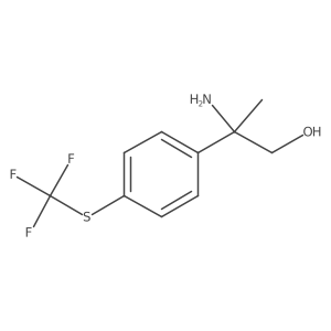 2-Amino-2-{4-[(trifluoromethyl)sulfanyl]phenyl}propan-1-ol结构式