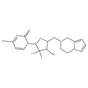 2',2'-Difluoro-5'-[6,7-dihydropyrazolo[1,5-a]pyrazine-5(4H)-yl]-2',5'-dideoxycytidine结构式