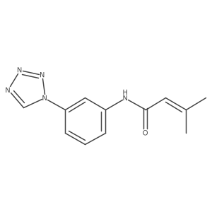 3-methyl-N-[3-(1H-tetrazol-1-yl)phenyl]but-2-enamide结构式