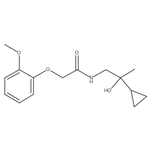 N-(2-cyclopropyl-2-hydroxypropyl)-2-(2-methoxyphenoxy)acetamide结构式