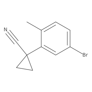 1-(5-Bromo-2-methylphenyl)cyclopropane-1-carbonitrile结构式