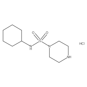 N-cyclohexylpiperazine-1-sulfonamide hydrochloride结构式