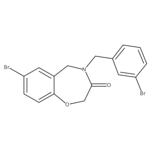 7-bromo-4-(3-bromobenzyl)-4,5-dihydro-1,4-benzoxazepin-3(2H)-one结构式