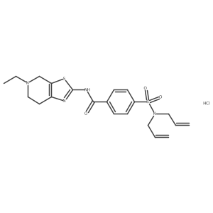 4-(N,N-diallylsulfamoyl)-N-(5-ethyl-4,5,6,7-tetrahydrothiazolo[5,4-c]pyridin-2-yl)benzamide hydrochloride结构式