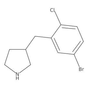 3-[(5-Bromo-2-chlorophenyl)methyl]pyrrolidine结构式