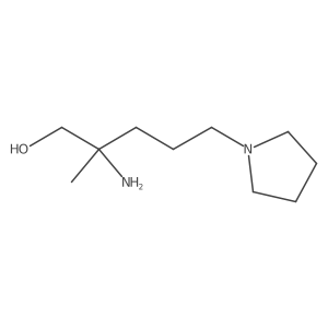 2-Amino-2-methyl-5-(pyrrolidin-1-yl)pentan-1-ol Structure