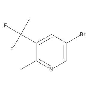 5-Bromo-3-(1,1-difluoroethyl)-2-methylpyridine Structure