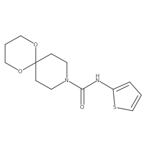 N-(thiophen-2-yl)-1,5-dioxa-9-azaspiro[5.5]undecane-9-carboxamide结构式