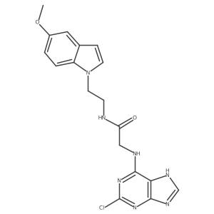 N~2~-(2-chloro-7H-purin-6-yl)-N-[2-(5-methoxy-1H-indol-1-yl)ethyl]glycinamide结构式