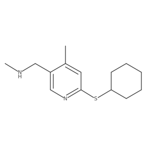 1-(6-(Cyclohexylthio)-4-methylpyridin-3-yl)-N-methylmethanamine Structure