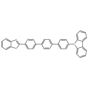 2-(6'-(4-(9H-carbazol-9-yl)phenyl)-3,3'-bipyridin-6-yl)benzo[d]oxazole结构式