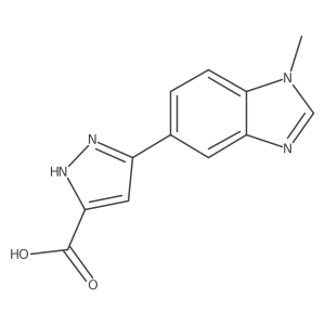 5-(1-methyl-1H-1,3-benzodiazol-5-yl)-1H-pyrazole-3-carboxylic acid结构式