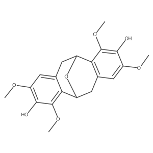 3,5,11,13-Tetramethoxy-17-oxatetracyclo[7.7.1.0^{2,7}.0^{10,15}]heptadeca-2,4,6,10(15),11,13-hexaene-4,12-diol结构式