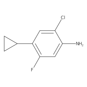 2-Chloro-4-cyclopropyl-5-fluorobenzenamine结构式
