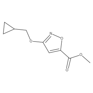 methyl 3-(cyclopropylmethoxy)isoxazole-5-carboxylate结构式