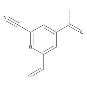 4-Acetyl-6-formylpyridine-2-carbonitrile结构式
