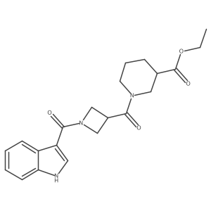 ethyl 1-[1-(1H-indole-3-carbonyl)azetidine-3-carbonyl]piperidine-3-carboxylate Structure