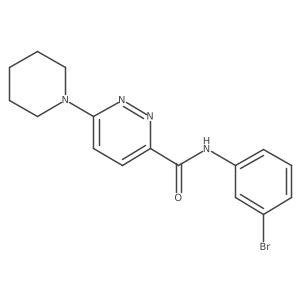 N-(3-bromophenyl)-6-(piperidin-1-yl)pyridazine-3-carboxamide结构式